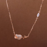 Rose Gold Rose Pendant With Chain